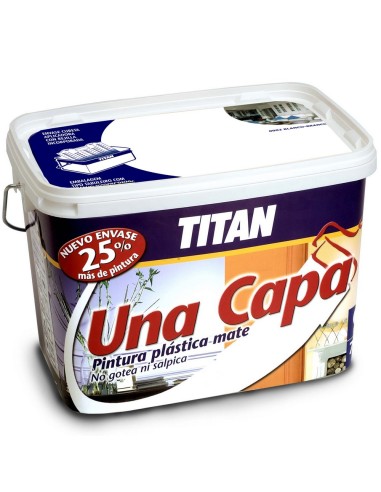 PINTURA TITANLUX UNA CAPA BLANCO MATE CUBETA 4L