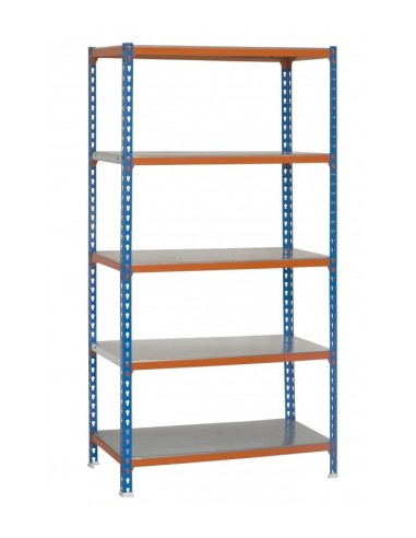 ESTANTERIA SIMONCLICK 5/400 1800x900x400mm AZUL NARANJA 5 BALDAS