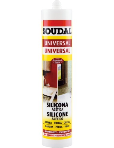 SILICONA BLANCA UNIVERSAL ANTIMOHO 280ml SOUDAL