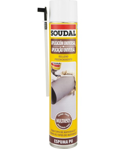 ESPUMA POLIURETANO SPRAY CANULA 750ml SOUDAL