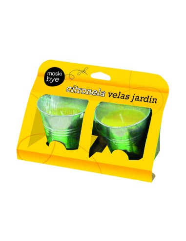 VELA CUBO METAL ANTIMOSQUITOS CON CITRONELA