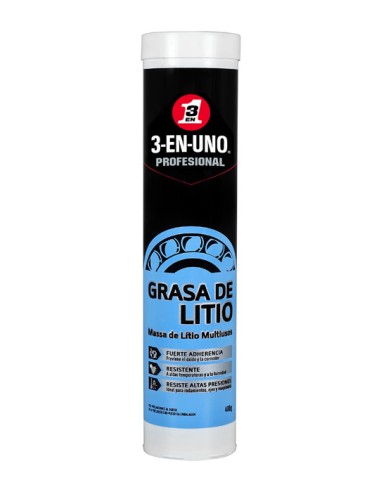 GRASA DE LITIO MULTIUSOS 3-EN-UNO CARTUCHO 400g