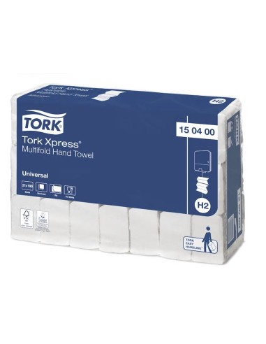 21 PACKS DE 190UD DE TOALLAS TORK XPRESS UNIVERSAL Z 2 CAPAS PASTA VIRGEN GOFRADA