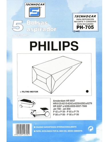 BOLSA ASPIRADOR PHILLIPS 910705