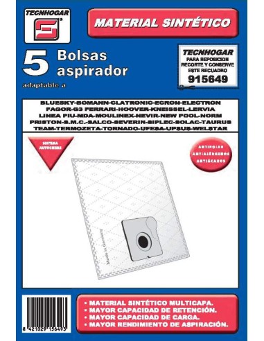 BOLSA ASPIRADOR TAURUS-MOULINEX 915649