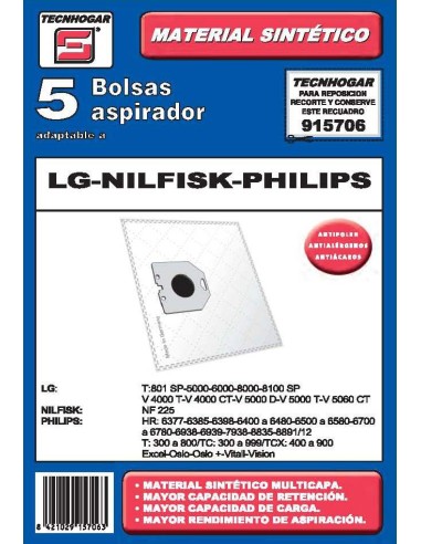 BOLSA ASPIRADOR PHILIPS 915706