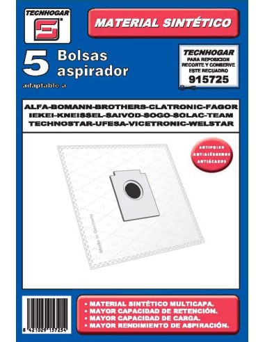 BOLSA ASPIRADOR SOLAC 915725