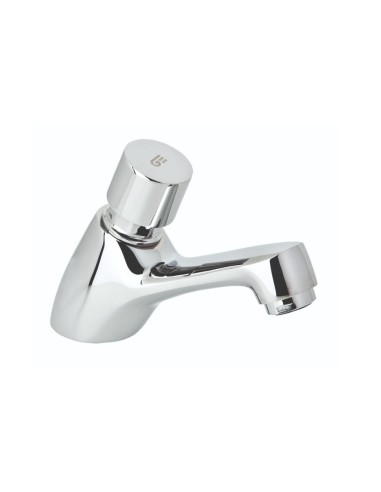 GRIFO LAVABO LATON 1/2" 1 AGUA TEMPORIZADO CROMO