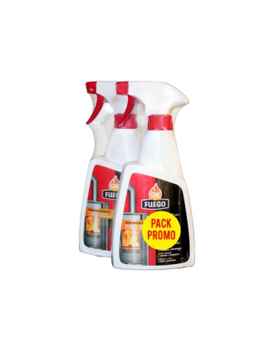 LIMPIADOR PACK CRISTALES ESTUFAS Y CHIMENAS OKFUEGO 500ml FLOWER