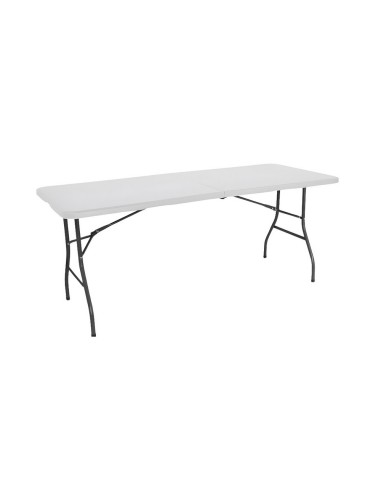 MESA CATERING RESINA INYECTADA RECTANGULAR PLEGABLE 182x75cm BLANCA