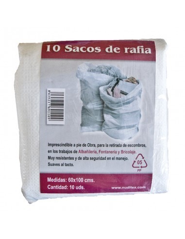 PACK DE 10 SACOS RAFIA 60x100