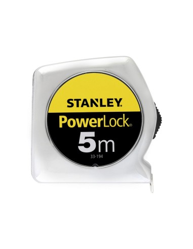 FLEXOMETRO STANLEY 0-33-194 POWERLOCK ACERO 19mm 5M CON FRENO