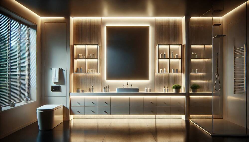 iluminar un baño led