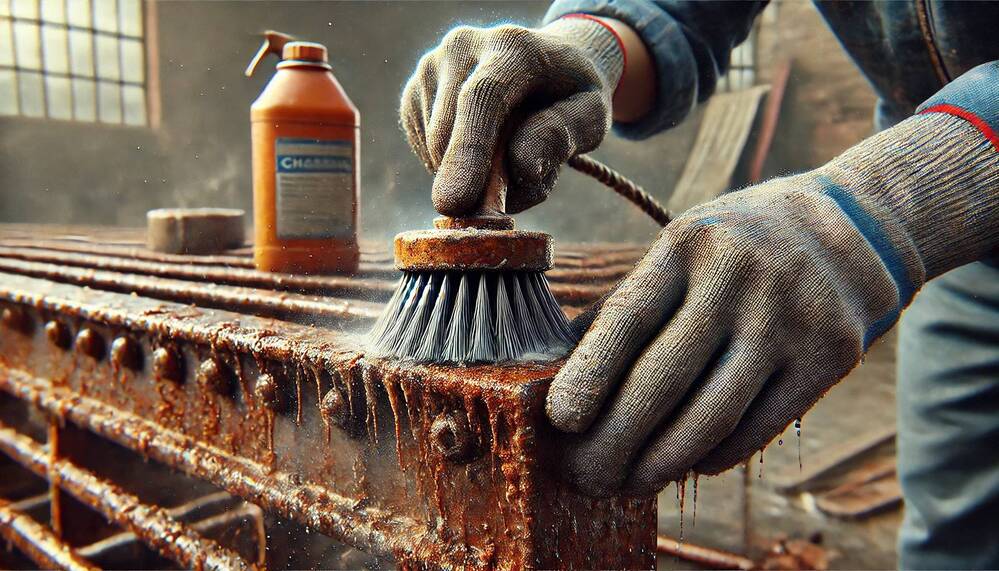 quitar el oxido del metal ejemplo