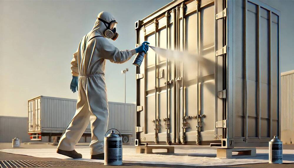 pintar una puerta de metal spray