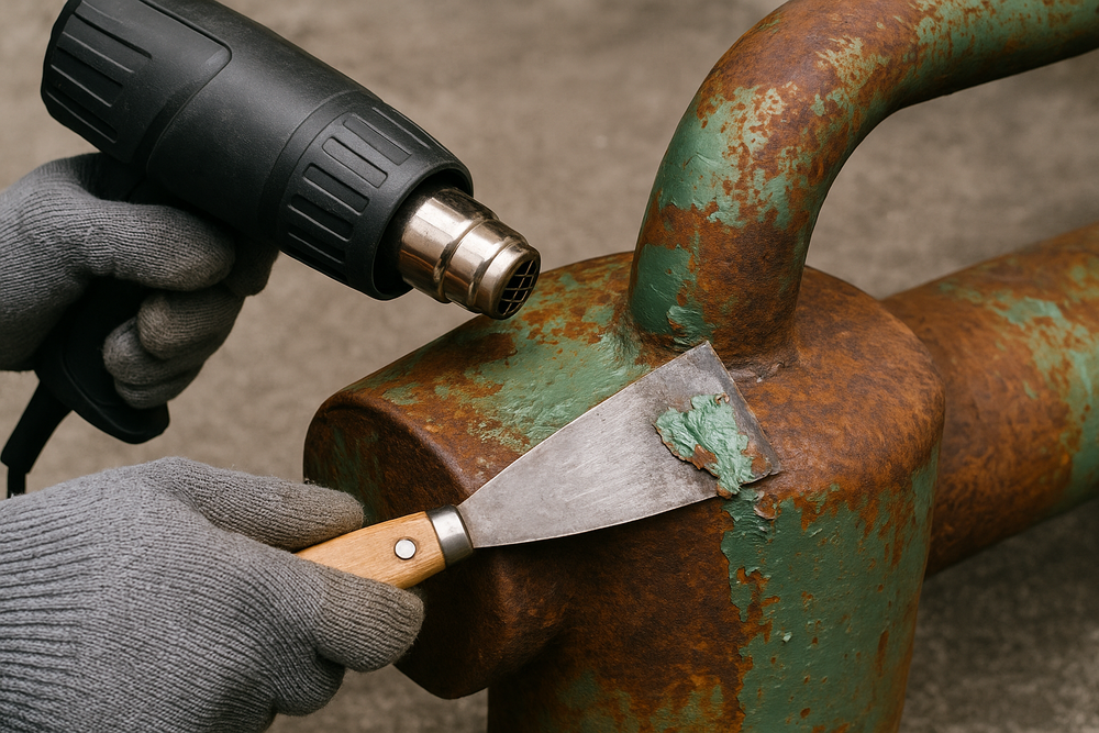 Quitar pintura en metal