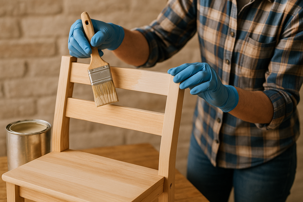 Pintar muebles de madera ejemplo